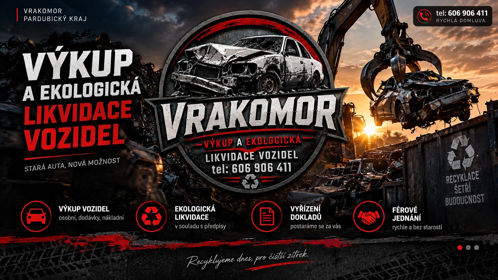 Ekologická likvidace vozidel – odvoz starého vozidla